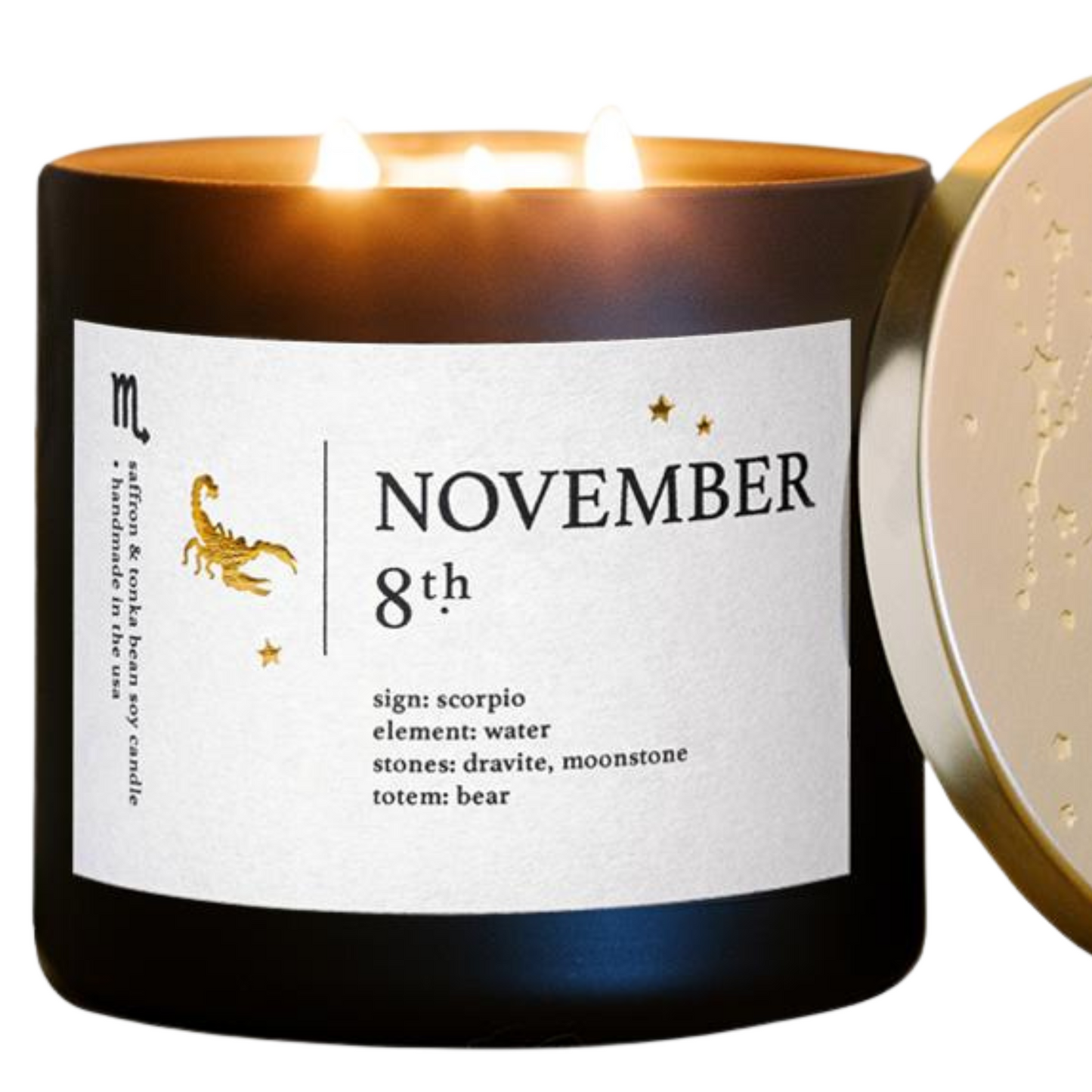 November Birthdate Zodiac Candles
