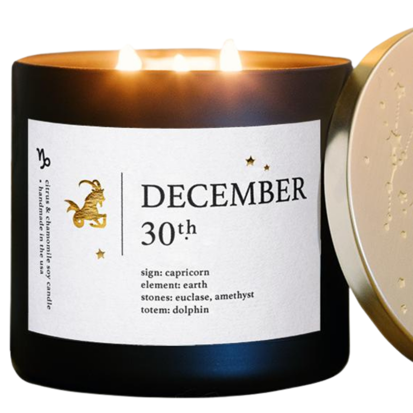 December Birthdate Zodiac Candles