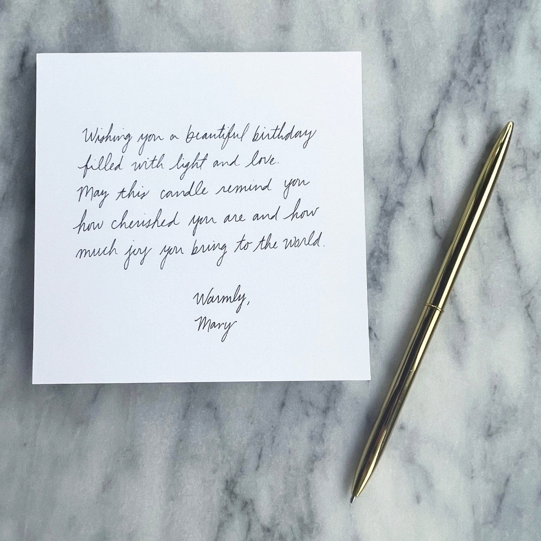 Handwritten Gift Message