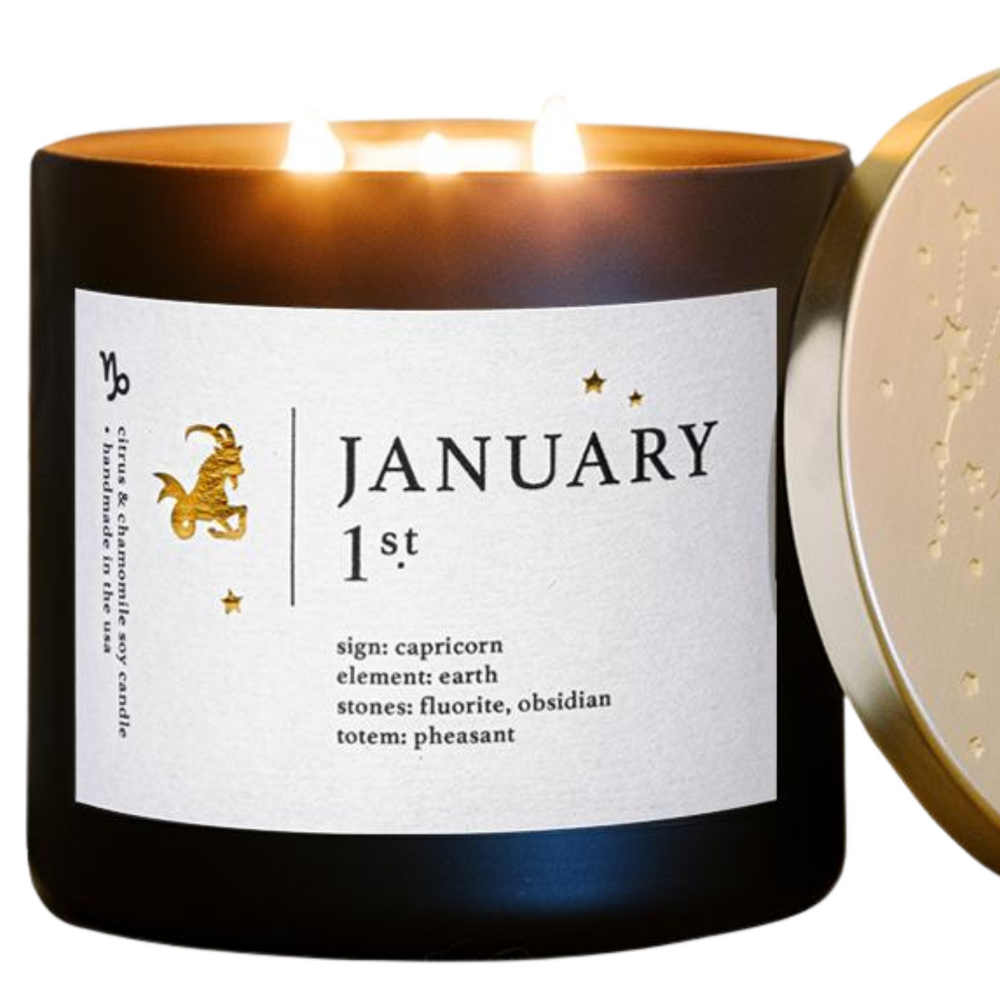 January Birthdate Zodiac Candles