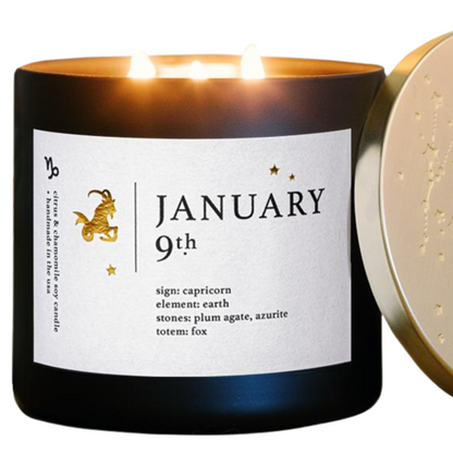 January Zodiac Birthday Candle