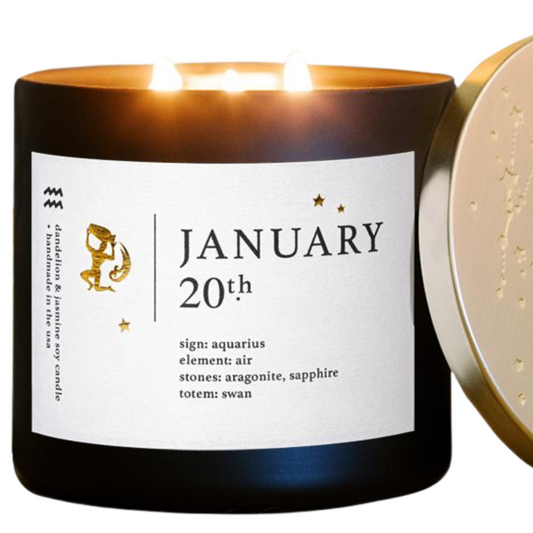Aquarius Birthdate Candle