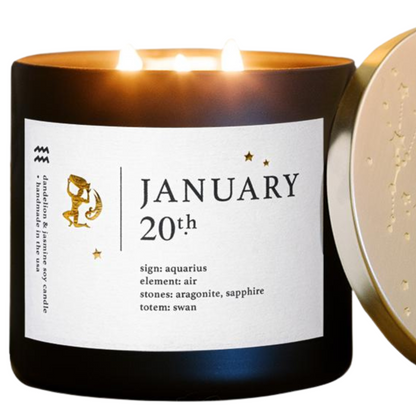 January Zodiac Birthday Candle