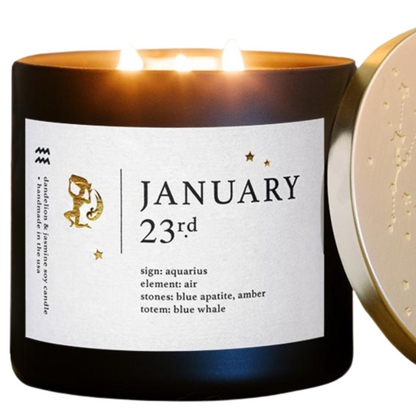 Aquarius Birthdate Zodiac Candles