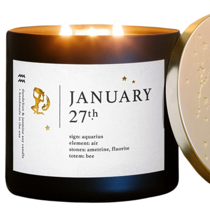 Aquarius Birthdate Zodiac Candles