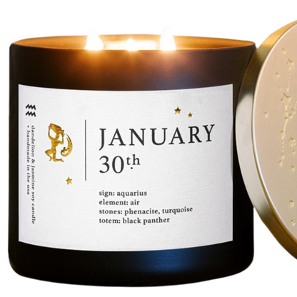 Aquarius Birthdate Zodiac Candles