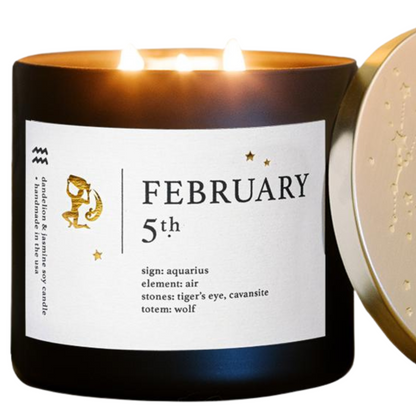 Aquarius Birthdate Zodiac Candles