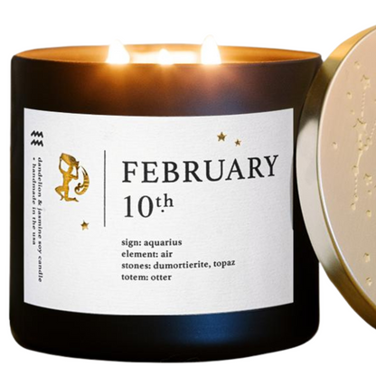 Aquarius Birthdate Zodiac Candles