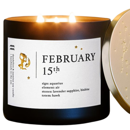 Aquarius Birthdate Zodiac Candles