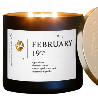 Pisces Birthdate Zodiac Candles