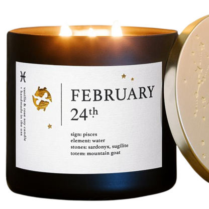 Pisces Birthdate Zodiac Candles