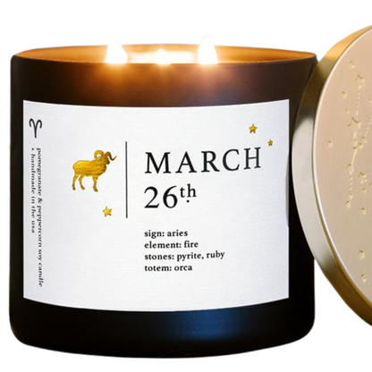 March Zodiac Birthday Candle