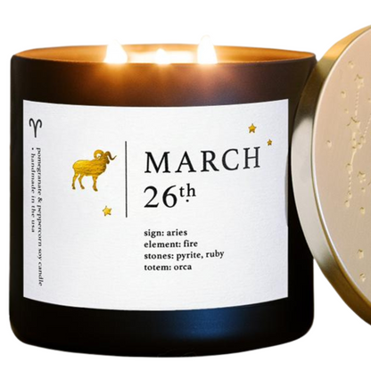 Aries Birthdate Zodiac Candles