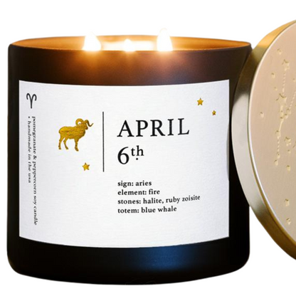 April Zodiac Birthday Candle