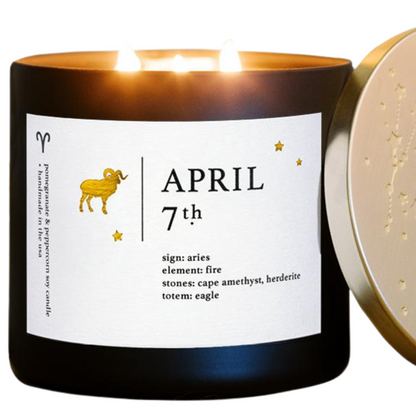 April Zodiac Birthday Candle