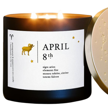 Aries Birthdate Zodiac Candles