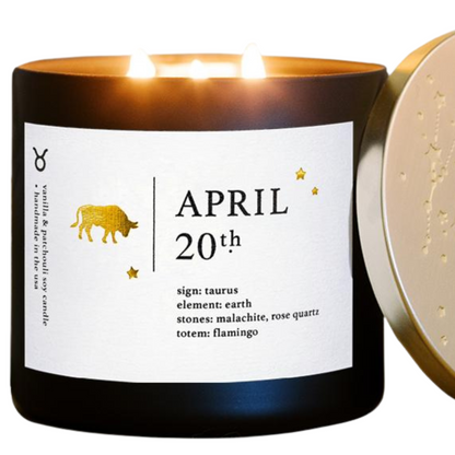 April Zodiac Birthday Candle