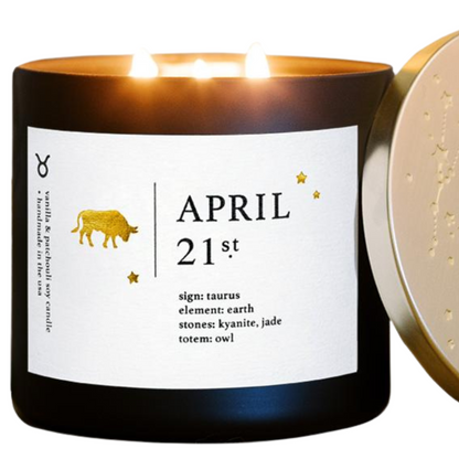 April Zodiac Birthday Candle