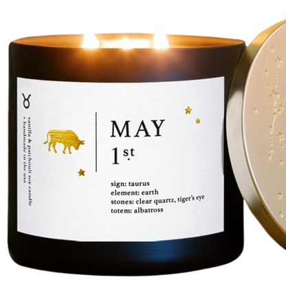 Taurus Birthdate Zodiac Candles