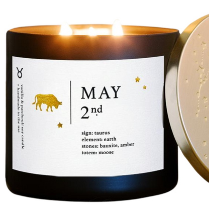 May Zodiac Birthday Candle