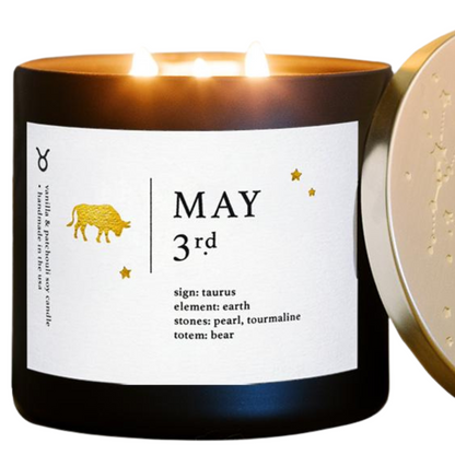 May Zodiac Birthday Candle