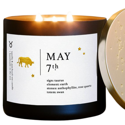 Taurus Birthdate Zodiac Candles