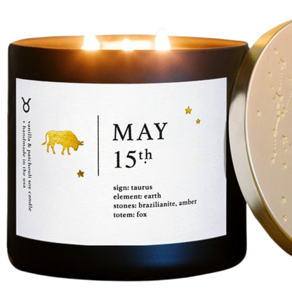 May Zodiac Birthday Candle