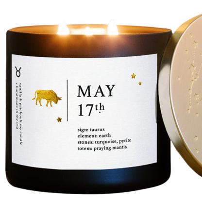 May Zodiac Birthday Candle