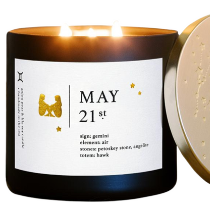 May Zodiac Birthday Candle