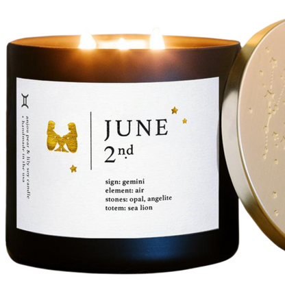 June Zodiac Birthday Candle