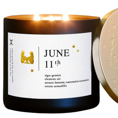 June Zodiac Birthday Candle