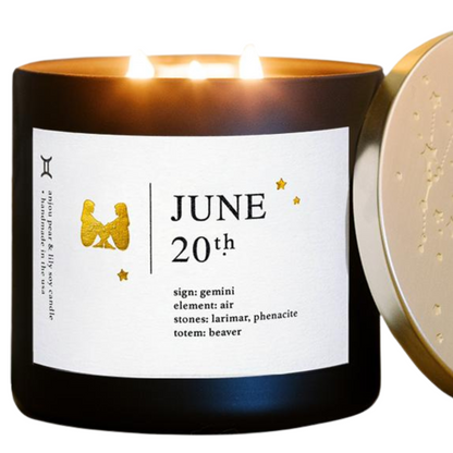 Gemini Birthdate Zodiac Candles