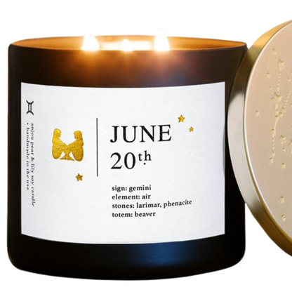 June Zodiac Birthday Candle