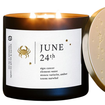 Cancer Birthdate Zodiac Candles