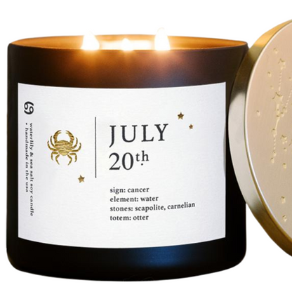 Cancer Birthdate Zodiac Candles
