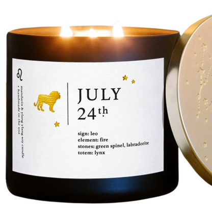 Leo Birthdate Zodiac Candles