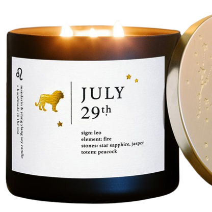 Leo Birthdate Zodiac Candles