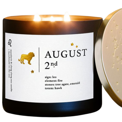 August Zodiac Birthday Candle