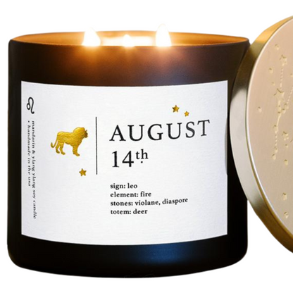 August Zodiac Birthday Candle