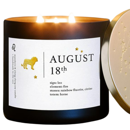 August Zodiac Birthday Candle