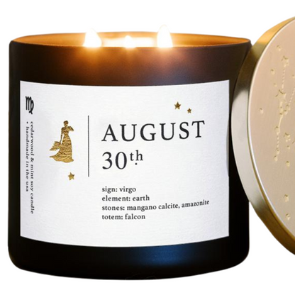 August Zodiac Birthday Candle