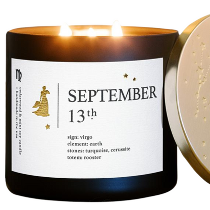 September Zodiac Birthday Candle