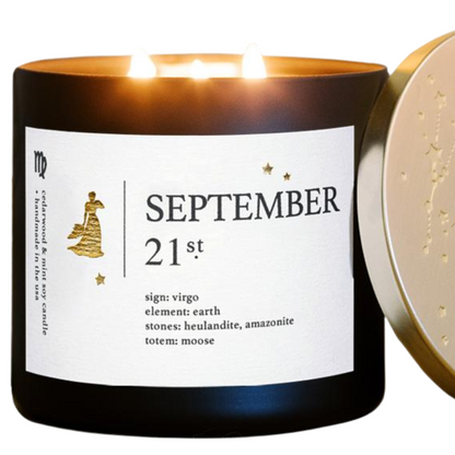 September Zodiac Birthday Candle