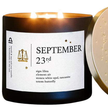 September Zodiac Birthday Candle