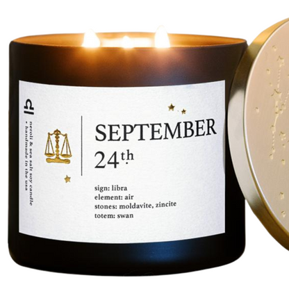 September Zodiac Birthday Candle