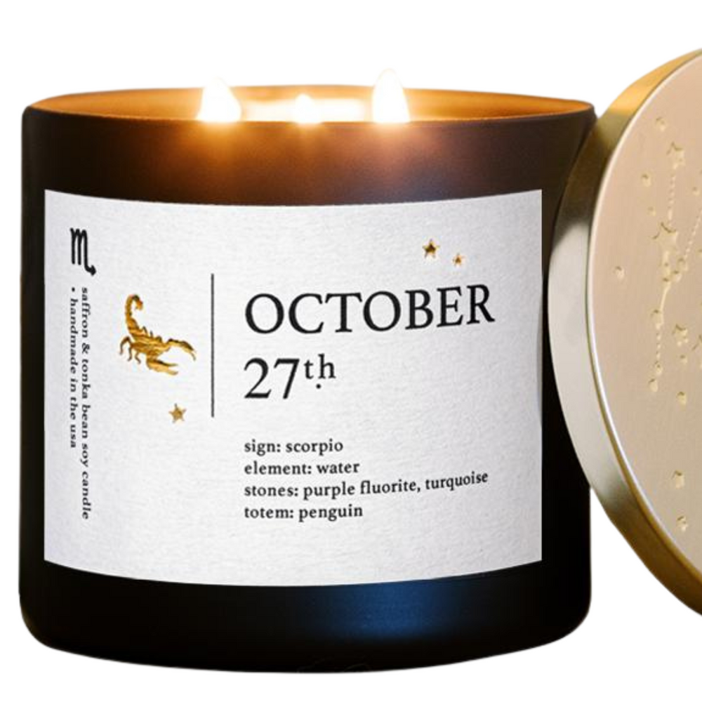 October Birthdate Candle