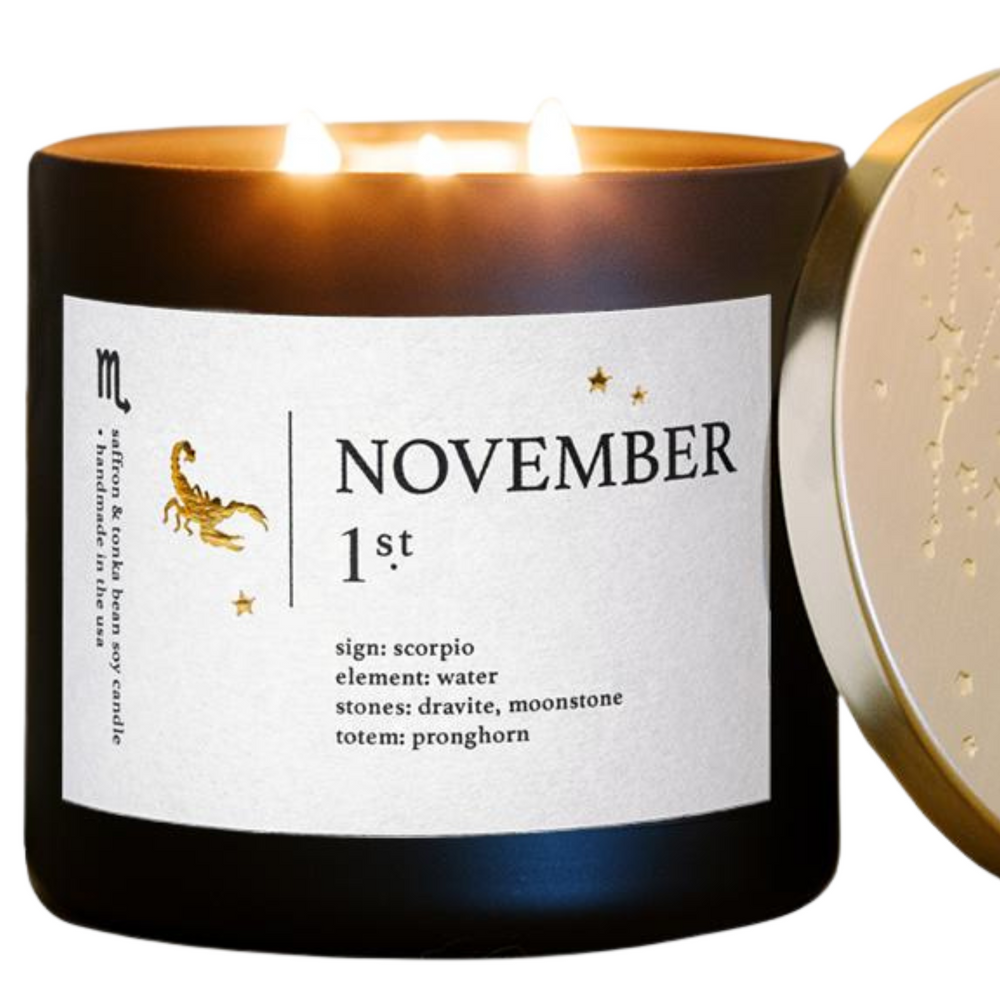 November Birthdate Zodiac Candles