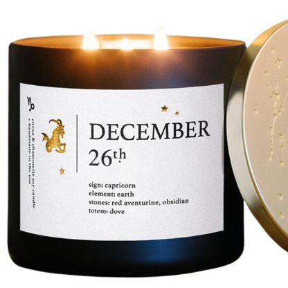 December Zodiac Birthday Candle