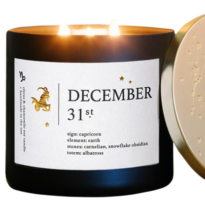 December Zodiac Birthday Candle