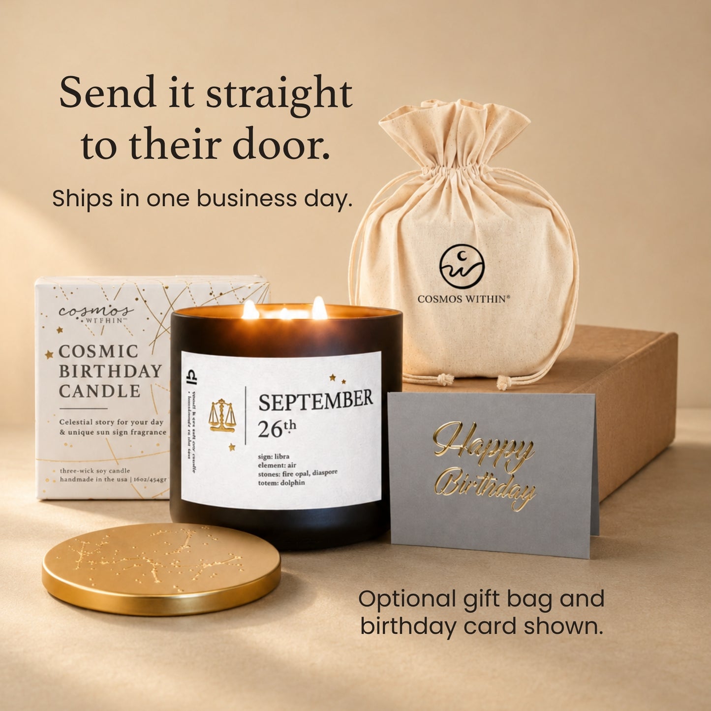 August Birthdate Candle